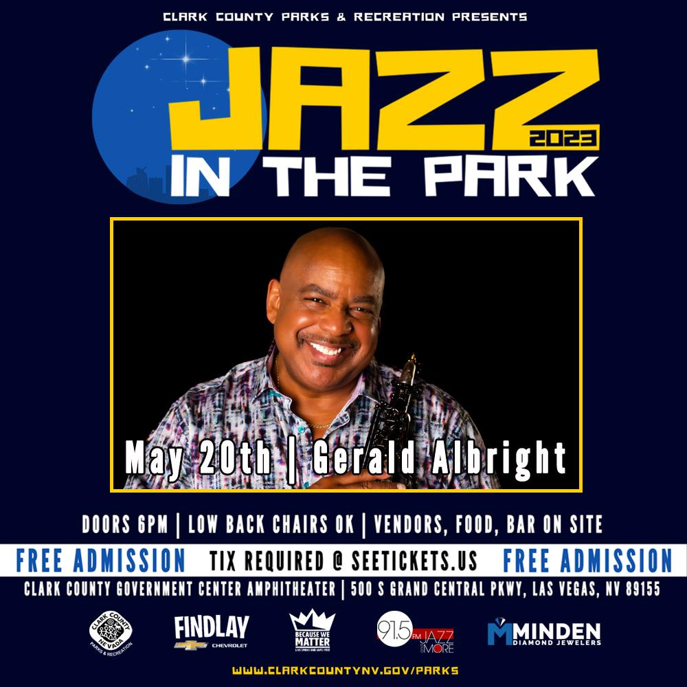 Gerald Albright Jazz in the Park flyer